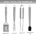Grilljoy 20pcs BBQ Grill-Werkzeug-Set, Edelstahl-Zubehör in Aluminium-Aufbewahrungskoffer – Bild 2