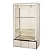 Produktbild Songmics® Garderobe Stoffschrank Faltschrank Kleiderschrank Wäscheschrank mit 3 Schubladen 1 Hakenstange RYG23M