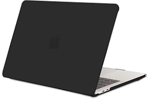 TECOOL Coque Compatible avec MacBook Pro 16 Pouces 2019 A2141 avec Touch Bar, Coque Rigide de Protection en Plastique Fine, Noir
