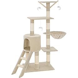 TecTake Arbre à Chat Griffoir Grattoir - diverses couleurs au choix - (Beige)