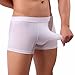 Produktbild TUDUZ Herren Low-Rise Boxershorts Boxer Briefs Trunks Unterwäsche Shorts Bulge Pouch Unterhosen Baumwolle (Farbe wählbar) (Weiß -A, M)