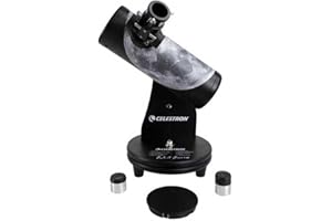 Celestron 22016 Firstscope Robert Reeves Signature Edition 76mm Tabletop Dobsonian Telescope, Includes 20mm and 4mm Eyepieces, f/3.95 Focal Ratio - Black