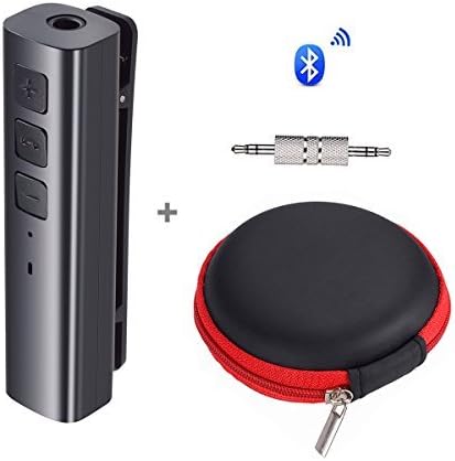 Bluetooth Audio Adapter Wireless Music Receiver Hands-free Audio Adapter with Mic for 3.5mm Headphones Earbuds Headsets Speakers, Works with Smartphones and Tablets, Arouse,Black AR-05