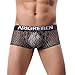 Price comparison product image BaZhaHei Men's Sexy Breathable Lace Underwear Shorts Lingerie See Through Transparent Boxers Bulge Pouch G-String Thong Brief Black