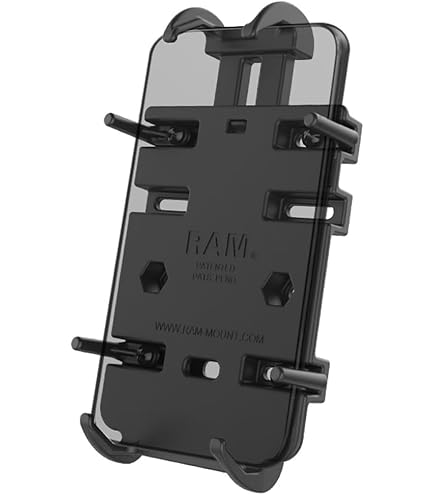 RAM Mounts X-Grip® Complete Pack - Supporto Per Smartphone Con Braccio, Base Per Manubri Sottili (2.5 Cm), Robusto E Regolabile - 3