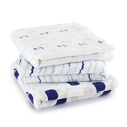 aden + anais Classic Musy Muslin Squares (Pack of 3) High Seas