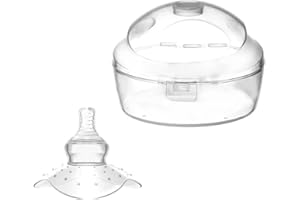 QOCUILC 2 protège-tétons en silicone pour allaitement – Forme ergonomique, pour mamelons plats ou inversés, protection anti-crevasses, confort pour maman et bébé