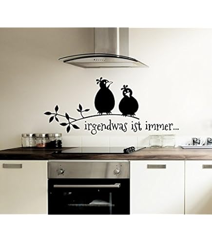 Wandora Wandtattoo „Lustige Vögel“ – 30 X 19 Cm, Dunkelgrau, Selbstklebend Für Schalter & Wand