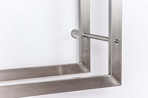 CLP exklusiver Kaminholzständer KERI für die Wand, rostfreier & robuster Edelstahl, bis zu 8 Größen wählbar 25 x 100 x 150 cm - 7