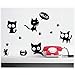 Produktbild Olivialulu 1 Pcs Noir Chats Amovible Sticker Mural Sticker DIY Papier Peint Autocollant Coller Stickers Muraux Art Home Stickers Salle Décoration