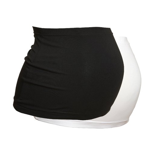 Pack of 2 Maternity Belly Bands - Black & White - Size 12