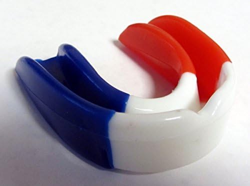 WARRIOR Mouth Guard - Senior , Triple (3) Tone BLUE/RED/WHITE MMA, Rugby, Ufc Wrestling Mouth Guard Mouth Guards)