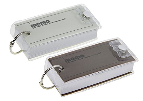 Bxt creative Stationary confezione da 2 raccoglitori ad anello memo scratch Pad Blank pagina flash Cards biglietti di auguri biglietti studio Message Pads Quick notes per ricordare lasciare messaggio