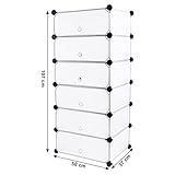 Songmics 6 Ebenen Schuhregal Schuhschrank Schuhablage Schuhständer Sideboard Regalsystem Weiß 107 x 50 x 37 cm LPC06W - 7