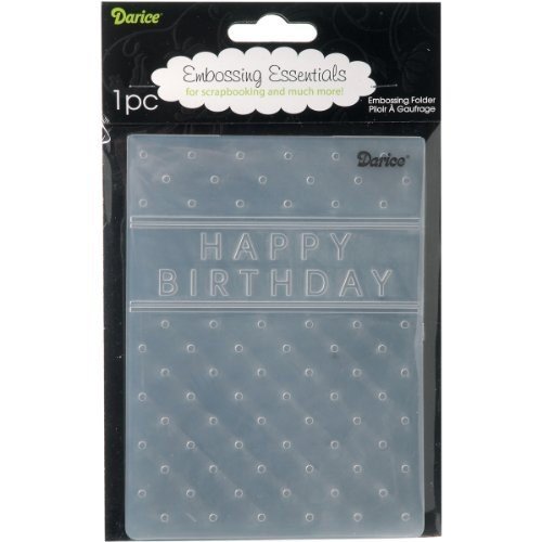 Embossing Folder 4.25"X5.75"-Happy Birthday
