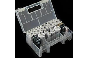 CHZIMADE Portable Hard Plastic Battery Case Storage Box Holder Organiser for AA AAA C Battery 15 * 8.7 * 5.5 Cm