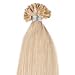 Beauty7 100% Remy Human hair Extension 200 strands Pre Bonded Tipped U tip/Nail tip Hair Extension Straight Hair Blonde Hair Color (#24) 18'' 20''22'' 24'' 100g (20''(51cm))