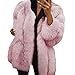 Produktbild TianWlio Jacken Parka Mäntel Damen Herbst Winter Warme Jacken Winter Warm Kunstpelz Langarm Mantel Mehr Outwear Pink S