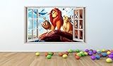 THE LION KING Kids Window Effect Vinyl Wall Art Sticker **GIANT SIZE** 100 x 60 cm - pw104