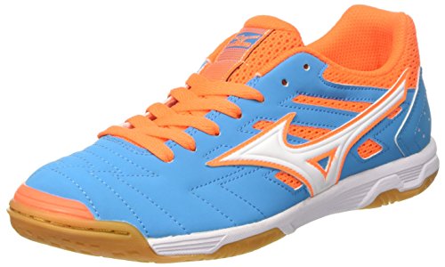 Mizuno Sala Classic in, Scarpe da Calcetto Uomo, (AtomicBlue/OrangeClownFish), 44.5 EU