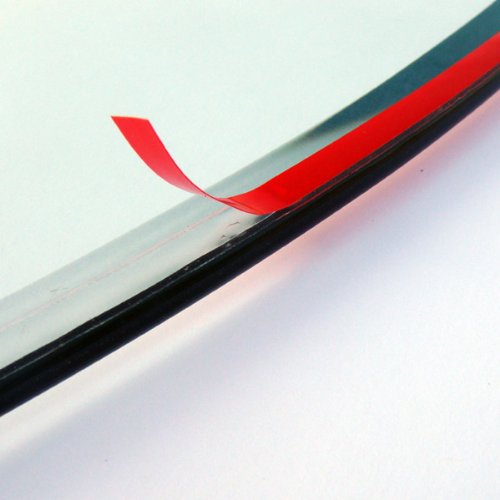 bijon® XXL Silikon Dichtlippe / Kostenloser Versand / Schmutzlippe für Kaminplatte / Glasbodenplatte / Ofenplatte / Bodenplatte / Kaminofenplatte – 5,5m glasklar - 3