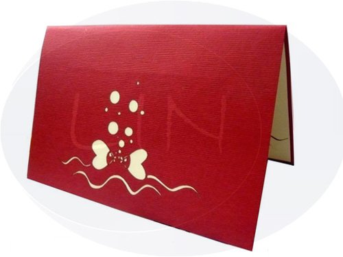 LIN POP UP Karte, Hochzeitskarten, Hochzeitseinladung Glückwunschkarten Brautpaar im Boot (Nr.71) - 2