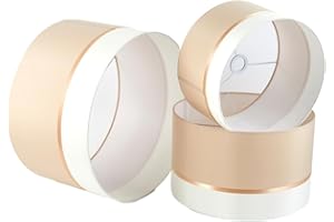 Abat-Jours À Deux Couleurs 40cm Beige Pour Lampes De Table suspension de Sol Pour Salon Chambre, E27 & E14 Max 60W Par Stella & Mag Creative