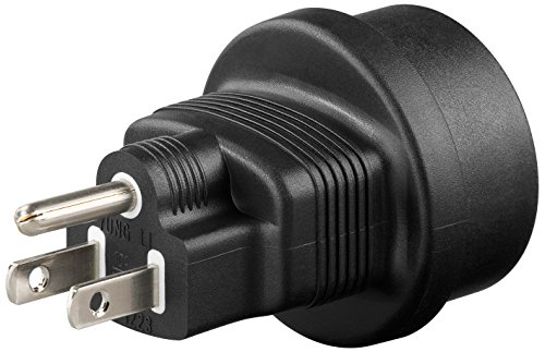 Goobay Schutzkontakt Buchse auf US / Japan Stecker Netzadapter Reiseadapter, 1 Stück, 95308