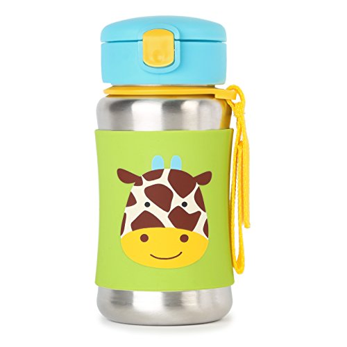 Skip Hop Zoo Stainless Steel Straw Bottle (Giraffe)