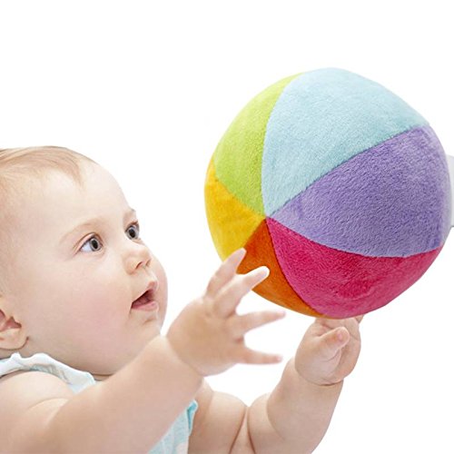 SHILOH Super Soft Rainbow Ball with Gentle Rattle - First Ball for Baby
