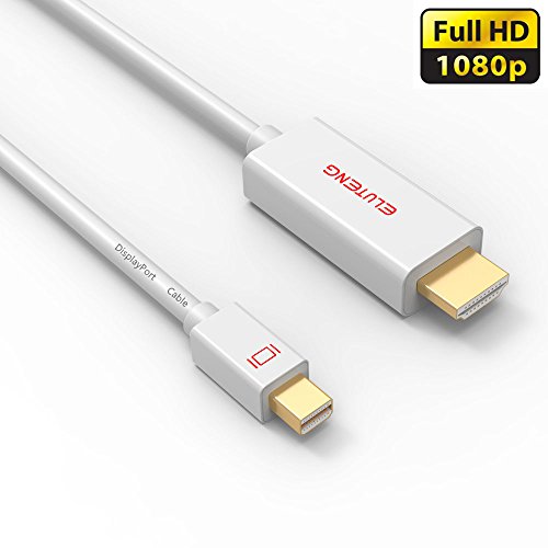 ELUTENG Mini Displayport zu HDMI Kabel 1m Thunderbolt 2 Unterstützt Mini DP auf HDMI Adapter 1080P Stecker auf Stecker HDTV Cable in Weiß