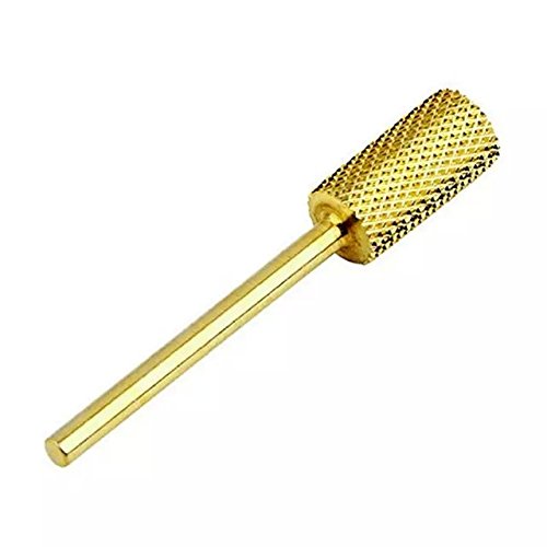 Goliton® Tungsten Steel Gilt Head Nail Manicure File Drill Bit Grinding Tool - Gold
