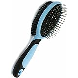 Dog Grooming Dual Brush Professional for Pets with Silky Short Hair (pin brush),Long Hair (bristle brush)