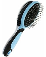 Dog Grooming Dual Brush Professional for Pets with Silky Short Hair (pin brush),Long Hair (bristle brush)