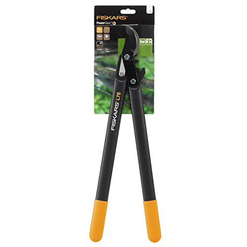 Fiskars PowerGear II Bypass-Getriebeastschere für frisches Holz, Antihaftbeschichtet, Gehärteter Präzisionsstahl, Länge 57 cm, Schwarz/Orange, L76, 1001553 - 3
