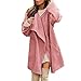 Produktbild Bellelove Frauen Winter Warm Unregelmäßigen Offenen Mantel Jacke Parka Outwear Damen Strickjacke Mantel (S, Rosa)