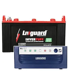 Arewey Luminous Eco 650 Watts Inverter With Battery-Black & Blue