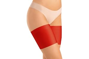 OVISSA Musleras Flexibles antirozaduras Evita Rozaduras y Rozaduras en los Muslos con un Forro de satén Bandas adelgazantes Invisible Debajo de la Ropa Tira antifricción TS500