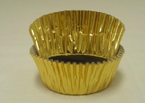 Gold Foil Mini Size Cupcake Liners Baking Cups 100 Count