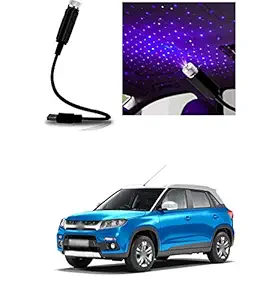 PRIKNIK Car USB Atmosphere Ambient Star Light car Interior Lights LED Decorative car roof Full Star Projection Laser car Interior Atmosphere Lights (Blue) Compatible with Maruti Vitara Brezza