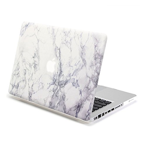 MacBook Pro 13 hülle, GMYLE Hard Case Print Frosted für MacBook Pro 13 inch - Weiß Marmor Muster Durch gummierte Hard Shell Macbook Fall-Abdeckung Hülle Case Etui Tasche