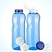 Produktbild 2 x Trinkflasche 1L mit Sportdeckel Wasserflasche aus Tritan (Bisphenol A frei)