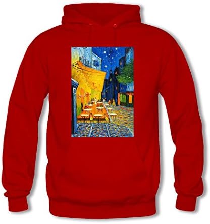 weileDIY Cafe Terrace at Night by Vincent Van Gogh DIY Custom Women's Classic Hoodie Sweatshirt