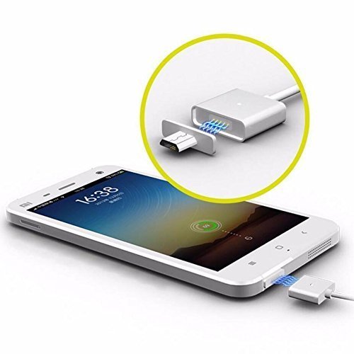 Aufladekabel für Android mit magnetischen 1M Mikro USB-Kabel Sync / Schnellladekabel – LED-Anzeigelampe für Smartphones Samsung, Xiaomi, HTC, Motorola, Nokia, Huawei, Lenovo, LG, Microsoft, Sony, Blackberry, Honor – Magnet-Klick-Verfahren - 2