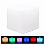 Giwox - Lámpara led recargable con mando a distancia para interior y exterior, colores: rojo, verde y azul