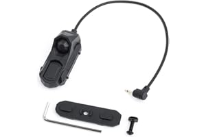 SBGJMY 2.5MM Plug Tactical PEQ DBAL NGAL M3X Flashlight Dual Function Remote Pressure Switch Portable Control Switch for Mlok Keymod and 20mm Picatinny Rail System (Black)