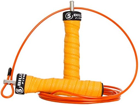 5BILLION Skipping Rope - Bending - Fitness Jump Rope Adjustable with Ball Bearings - Workout for Double Unders, WOD, Outdoor, MMA & Boxing Training - Includes Carry Case, Extra Cable