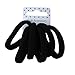 Set of 6 Black Soft Jersey Endless Hair Elastics Bobbles Bands