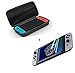 Produktbild Switch Case - Chickwin Schützende Hard Cover EVA Tragetasche Hülle Pouch für das Nintendo Switch Konsole and Accesoires + Schirm-Schutz * 1 (Schwarz Hülle)