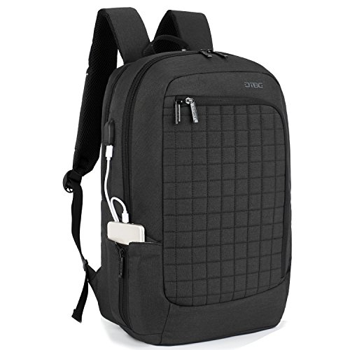 DTBG leichtgewichts Rucksack mit USB Anschluss Business Backpack l  ssiger Arbeit Rucksack Studenten Schule Rucksack mit Anti-Diebstahl Tasche Laptop 
